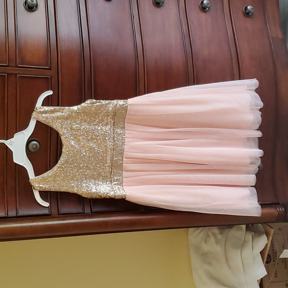 Gold and pink dress